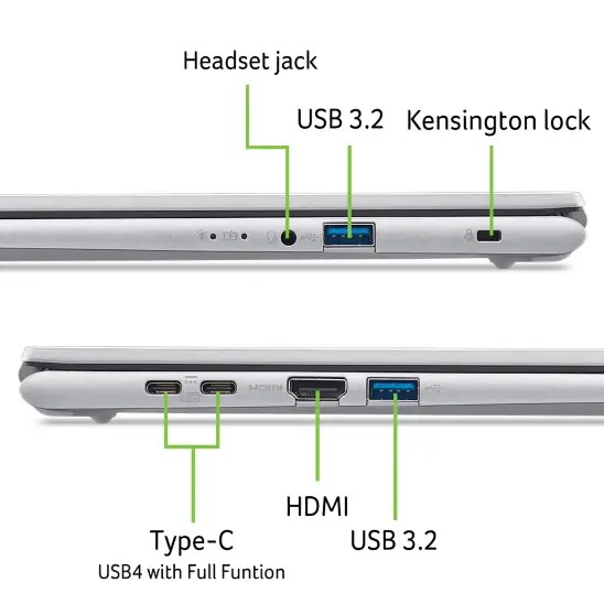 ACER Aspire Go 15 AG15-72P Pure Silver (NX.JSVE...