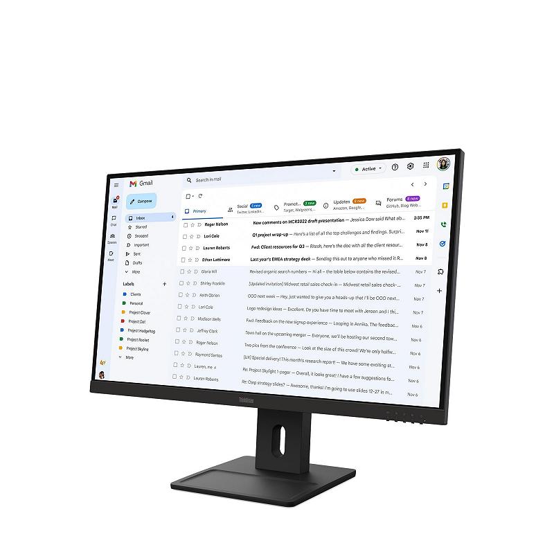 27.0” Monitor Lenovo ThinkVision E27-40/ 4ms/ 100/  Black foto 3
