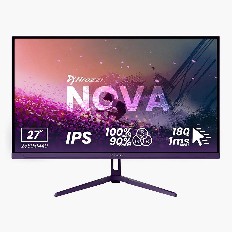 27.0” Monitor Gaming AROZZI Nova/ QHD/ 1ms/ 180Hz/ Purple