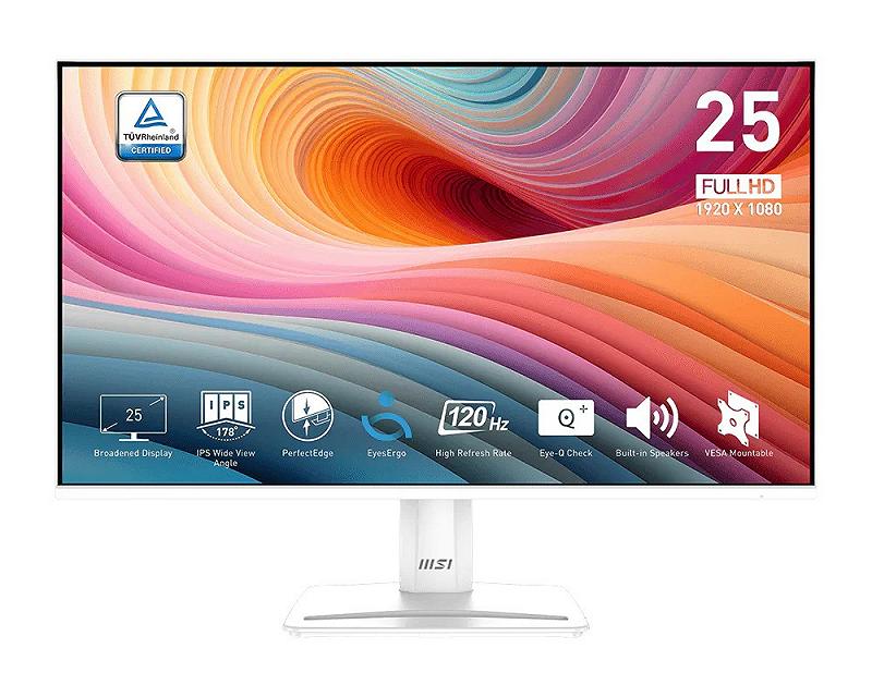 24.5” Monitor MSI PRO MP251W E2/ 1ms/ 120Hz/ White