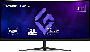 34.0” VIEWSONIC VA LED VX3418C-2K Curved 21:9 G...