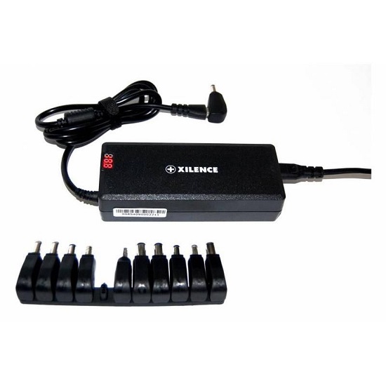 XILENCE XP-LP75.XM008, 75W Mini, Universal Notebook Power Adapter, 9 (+LENOVO) different tips, LED . foto 2