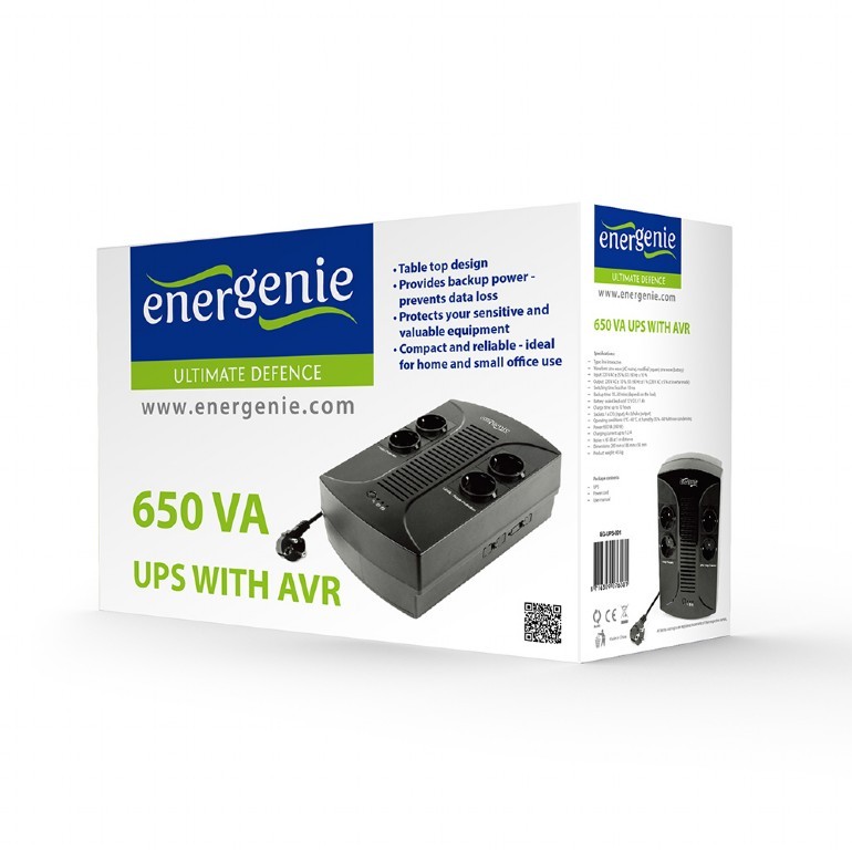 Gembird EnerGenie EG-UPS-001, 650VA / 390W, UPS...