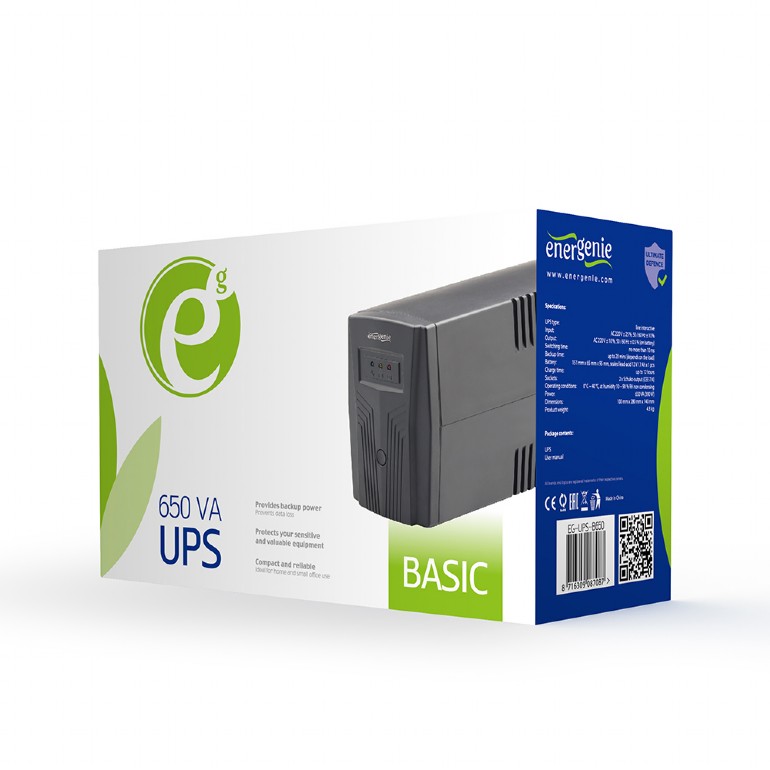 Gembird EnerGenie EG-UPS-B650 VA ”Basic 650” 65...