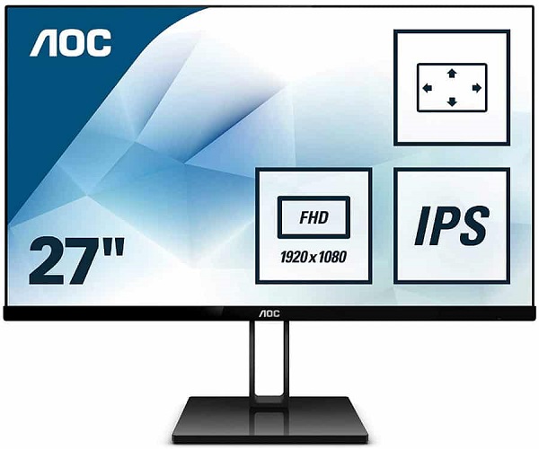 27.0" AOC IPS LED 27V2Q Borderless Black (5ms, ...