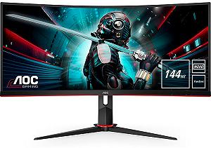 34.0" AOC VA LED CU34G2X/BK Curved Black (1ms, ...