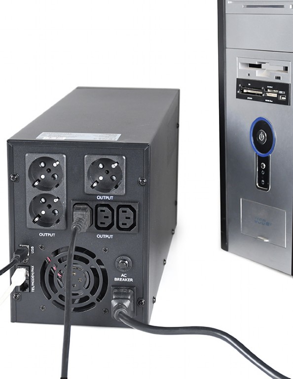 Gembird EnerGenie UPS with USB and LCD display,...