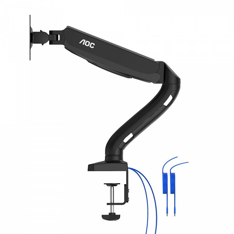 Arm for 1 monitors 13”-31.5” -  AOC AS110DX with integrated USB Hub, Black, USB Hub: USB-C + USB3.0. foto 5