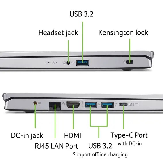 ACER Aspire A315-44P Pure Silver (NX.KSJEU.00E)...