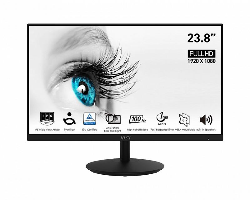 23.8” MSI IPS LED PRO MP242A Black (4ms, 1000:1...