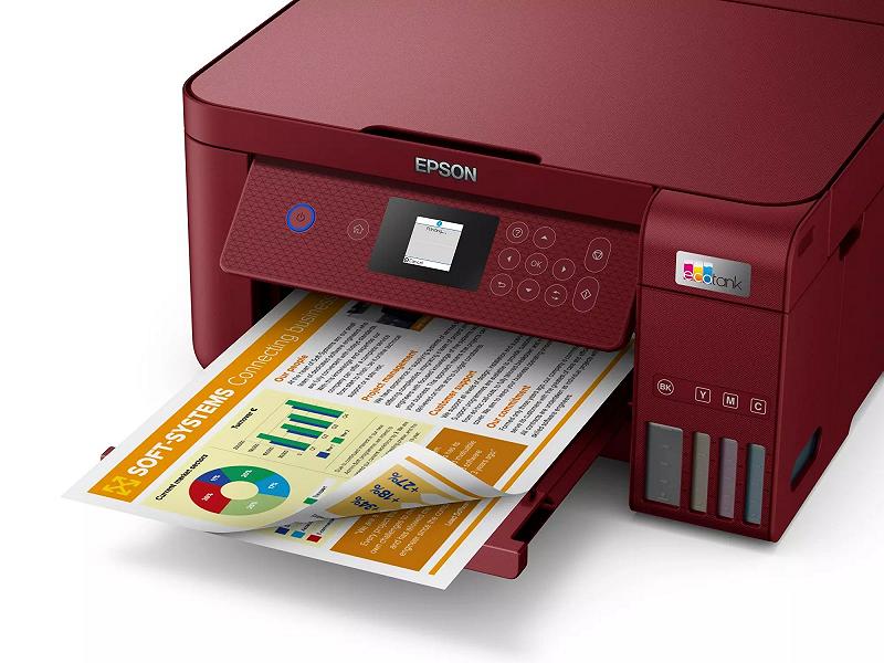 MFD cu CISS Epson EcoTank L4267 / A4 / Wi-Fi / Duplex / Red foto 2
