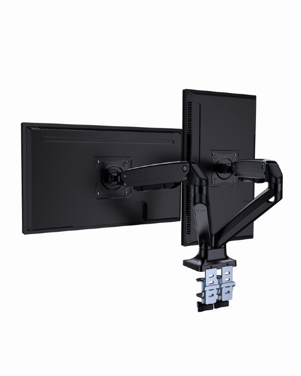 Brat de montare pentru 2 monitoare, cu miscare completa, 17”-35” Gembird MA-DA2-03 foto 3